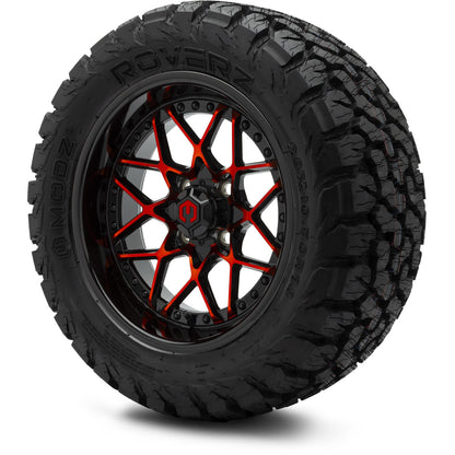 MODZ® 14" Formula Red and Black Wheels & Off-Road Tires Combo