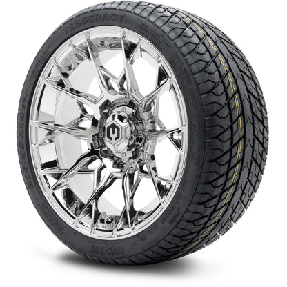 MODZ® 14" Chaos Chrome Wheels & Street Tires Combo