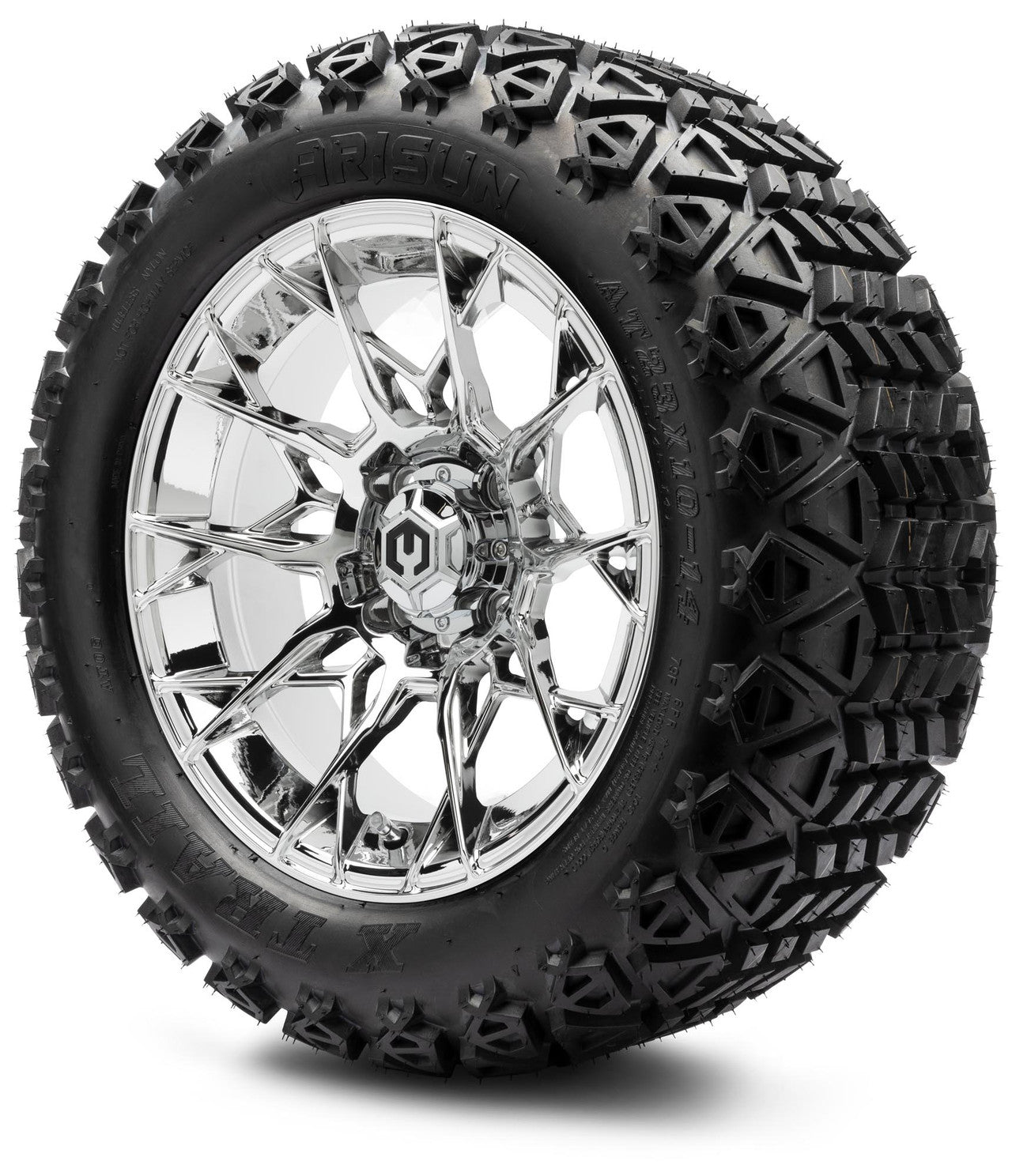 MODZ® 14" Chaos Chrome Wheels & Off-Road Tires Combo