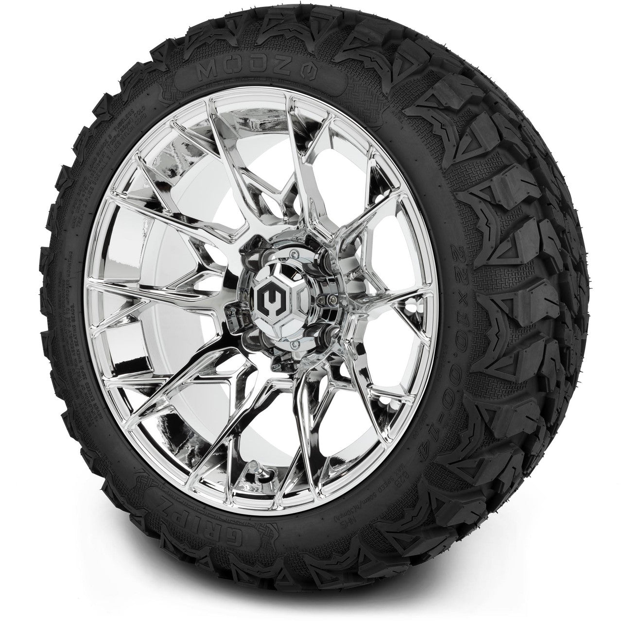 MODZ® 14" Chaos Chrome Wheels & Off-Road Tires Combo