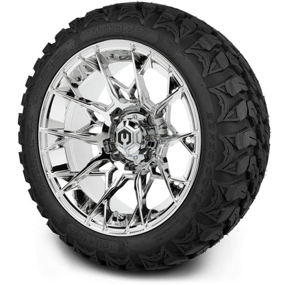 MODZ® 14" Chaos Chrome Wheels & Off-Road Tires Combo