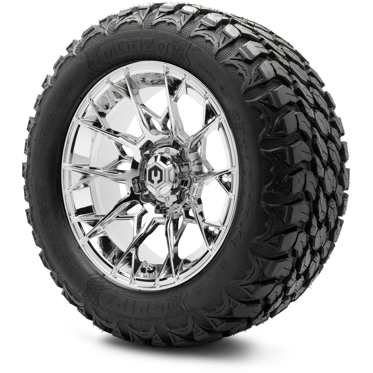 MODZ® 14" Chaos Chrome Wheels & Off-Road Tires Combo