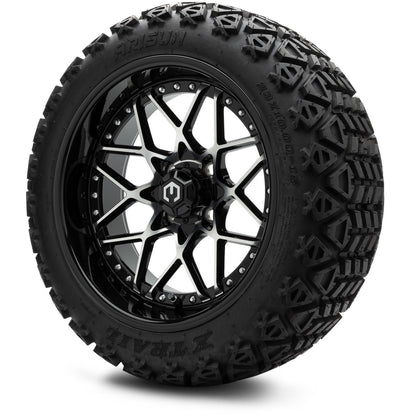 MODZ® 15" Formula Machined Black Wheels & Off-Road Tires Combo