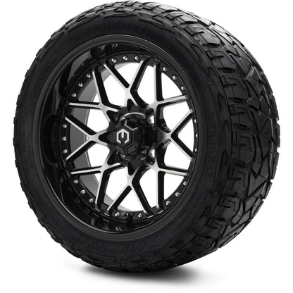 MODZ® 15" Formula Machined Black Wheels & Off-Road Tires Combo