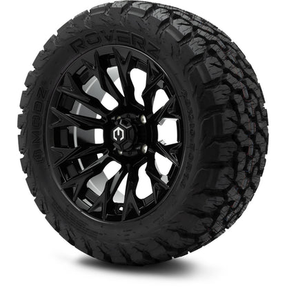 MODZ® 14" Falcon Glossy Black Wheels & Off-Road Tires Combo