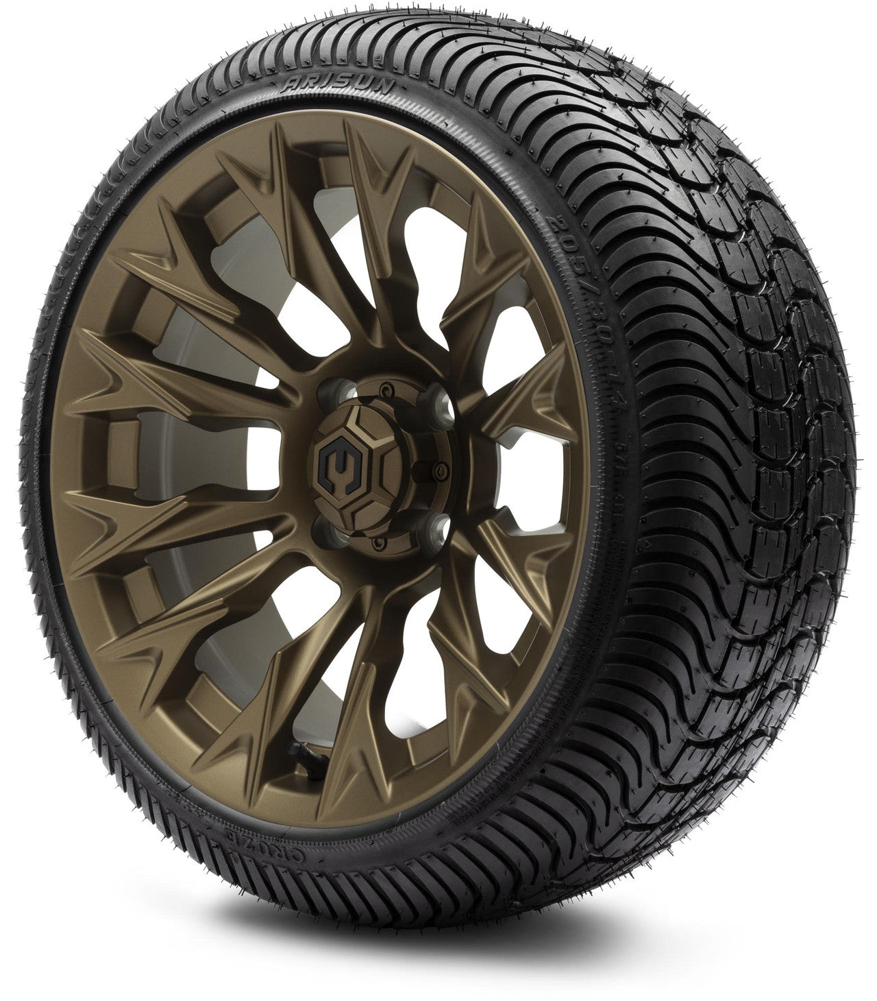 MODZ® 14" Falcon Matte Bronze Wheels & Street Tires Combo