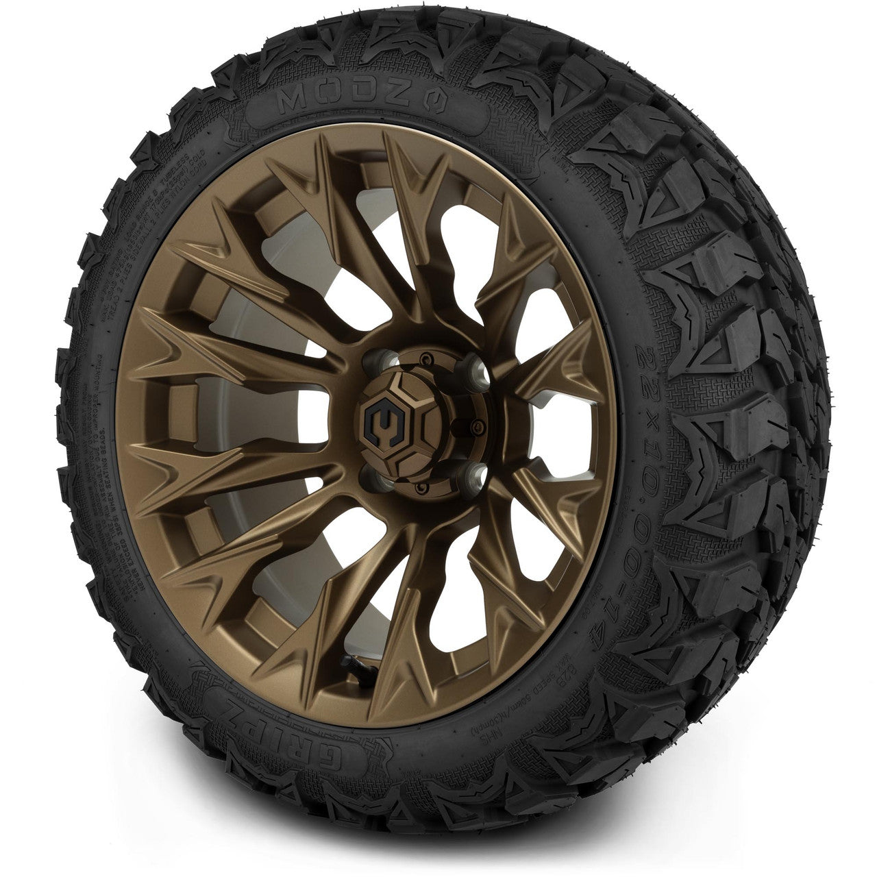 MODZ® 14" Falcon Matte Bronze Wheels & Off-Road Tires Combo