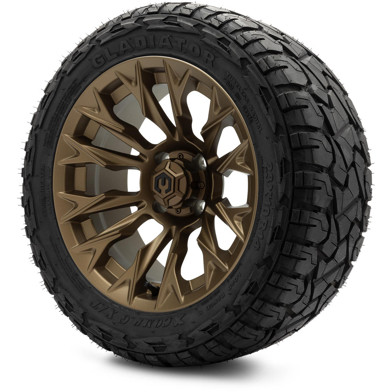 MODZ® 14" Falcon Matte Bronze Wheels & Off-Road Tires Combo