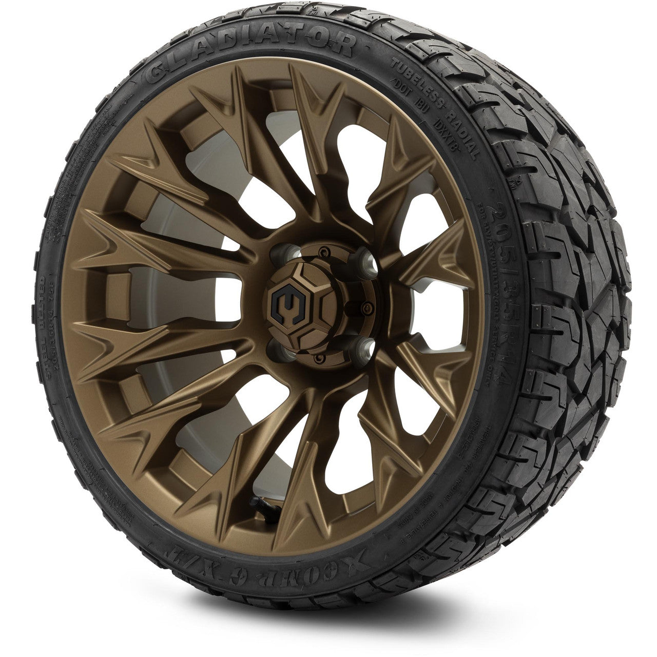 MODZ® 14" Falcon Matte Bronze Wheels & Off-Road Tires Combo