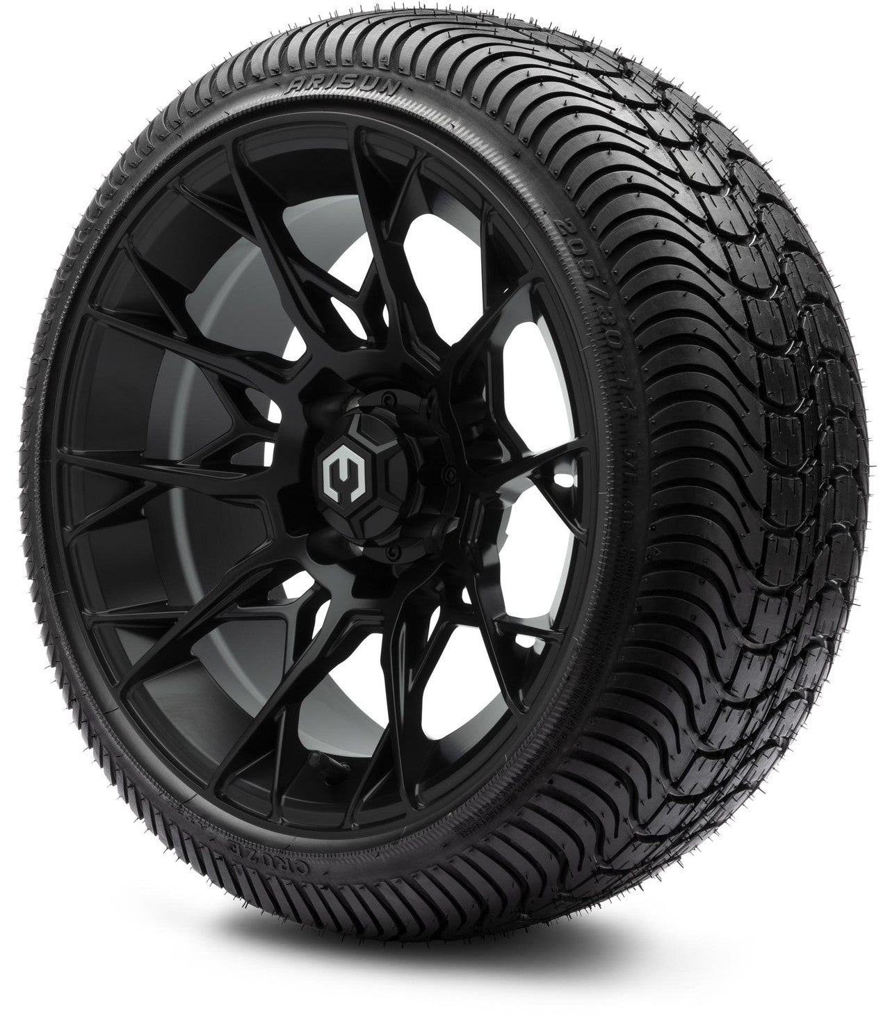 MODZ® 14" Chaos Matte Black Wheels & Street Tires Combo