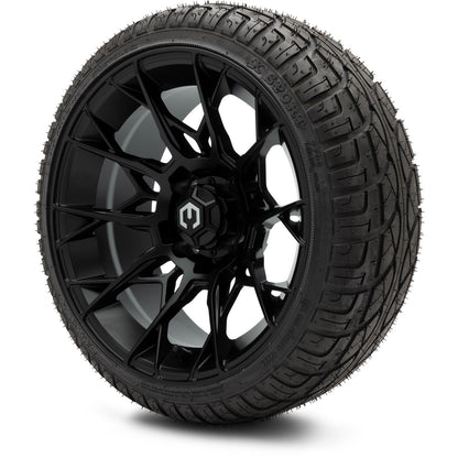 MODZ® 14" Chaos Matte Black Wheels & Street Tires Combo
