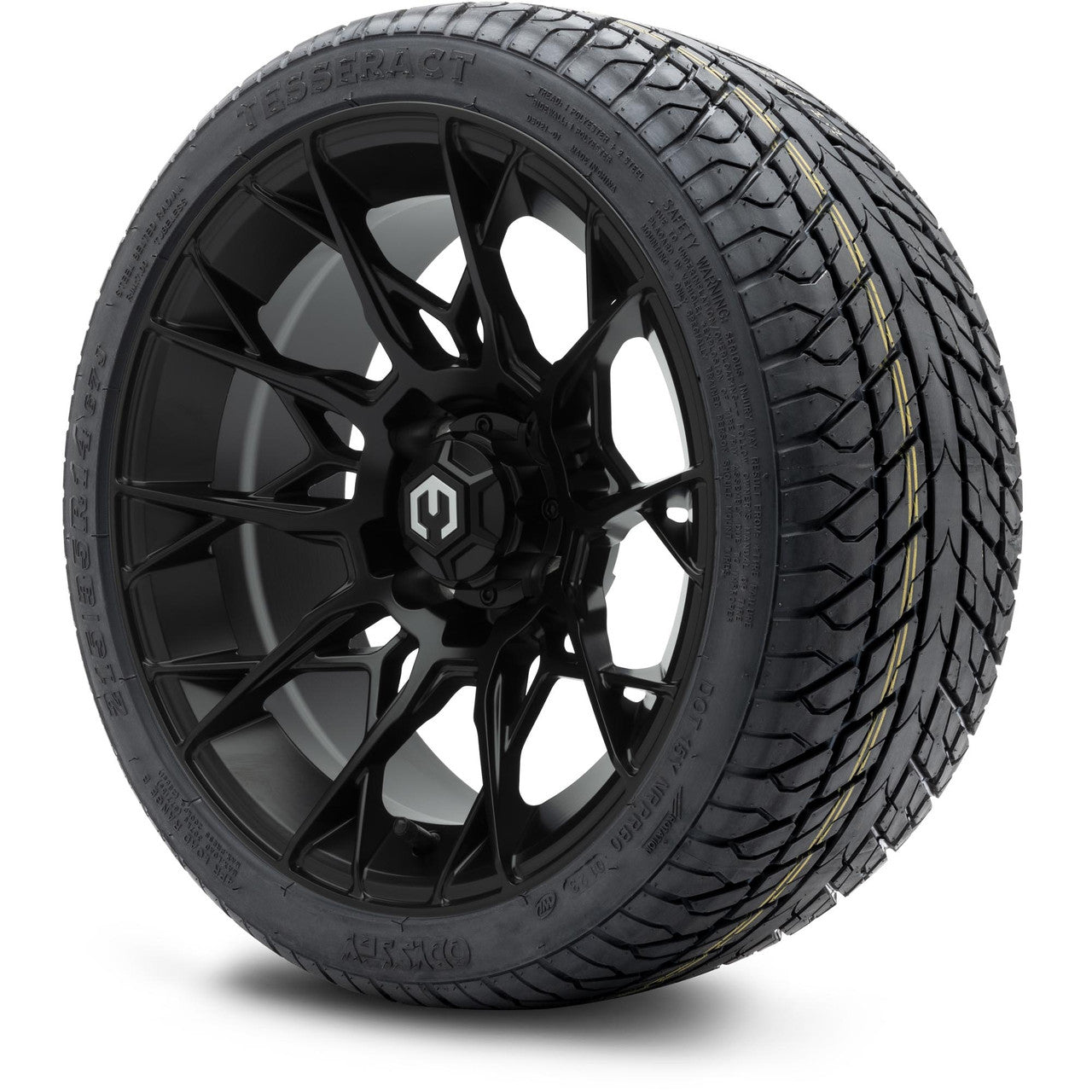 MODZ® 14" Chaos Matte Black Wheels & Street Tires Combo