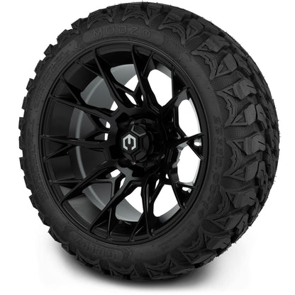 MODZ® 14" Chaos Matte Black Wheels & Off-Road Tires Combo