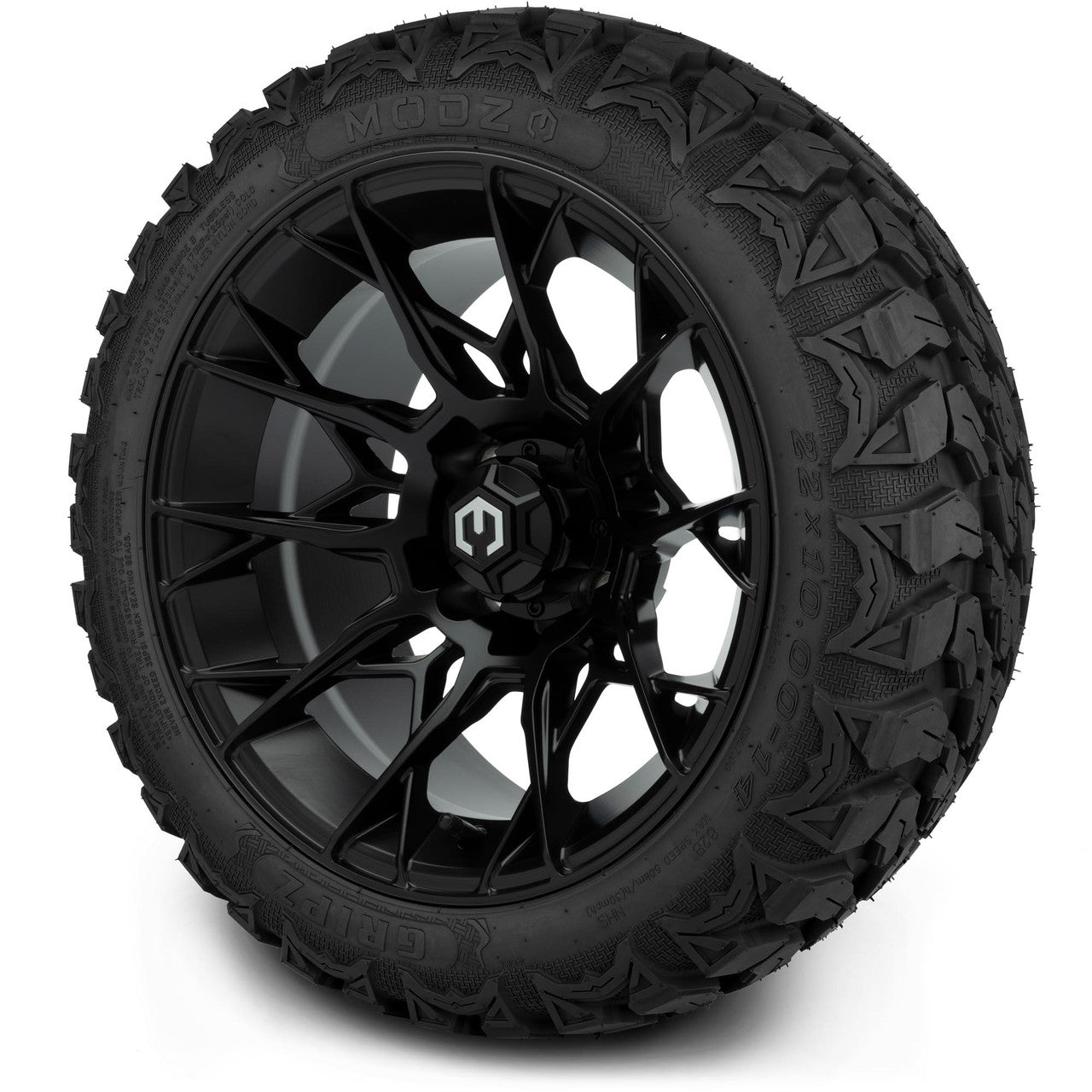 MODZ® 14" Chaos Matte Black Wheels & Off-Road Tires Combo