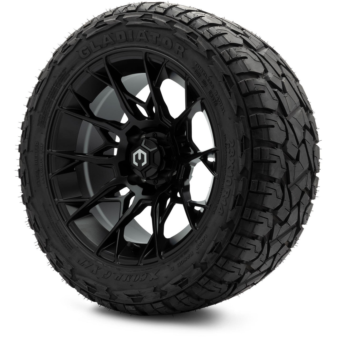 MODZ® 14" Chaos Matte Black Wheels & Off-Road Tires Combo