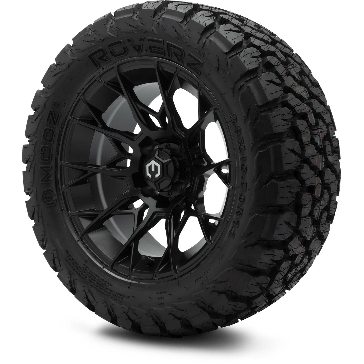 MODZ® 14" Chaos Matte Black Wheels & Off-Road Tires Combo