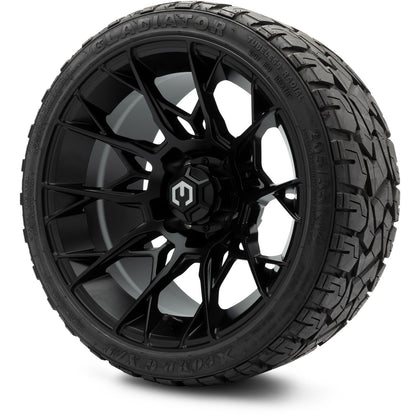 MODZ® 14" Chaos Matte Black Wheels & Off-Road Tires Combo