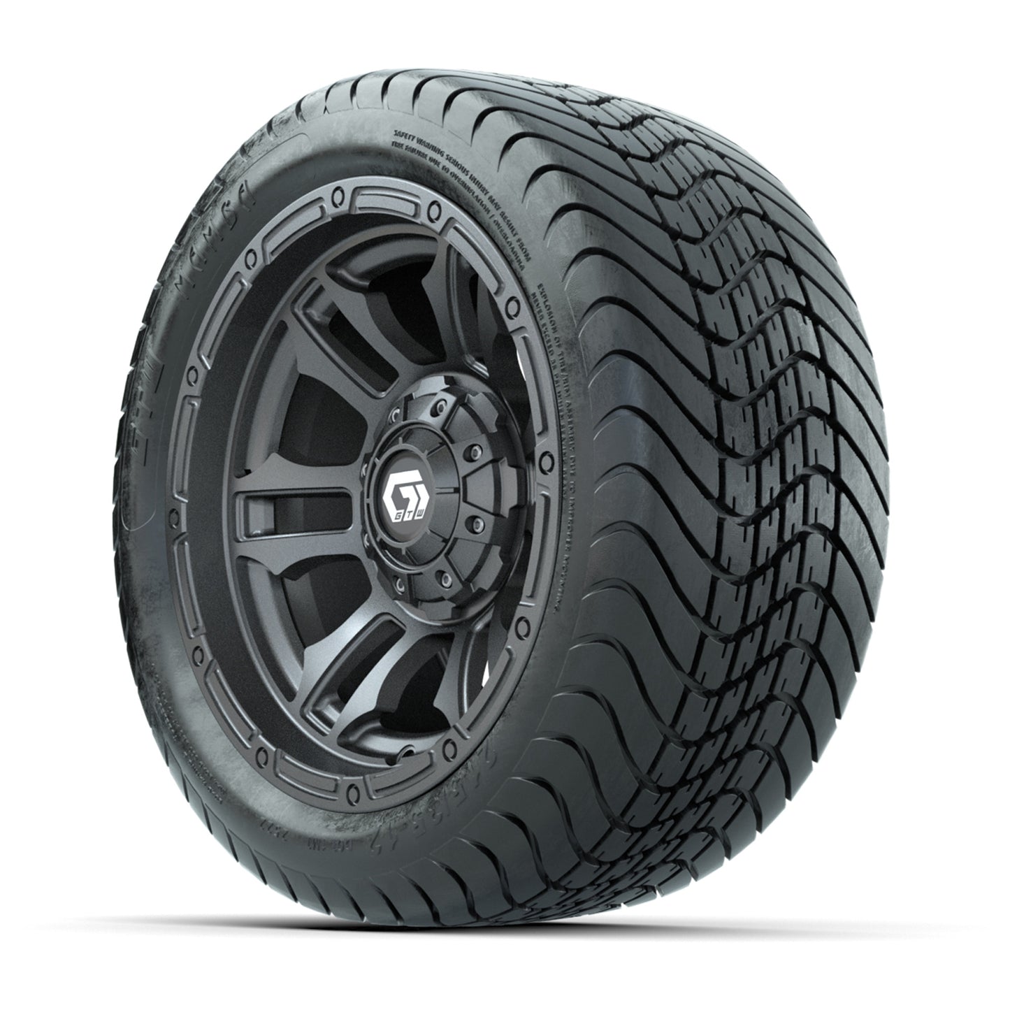 GTW® Shogun Gunmetal 12 in Wheels with 215/35-12 Mamba Street Tires - Full Set