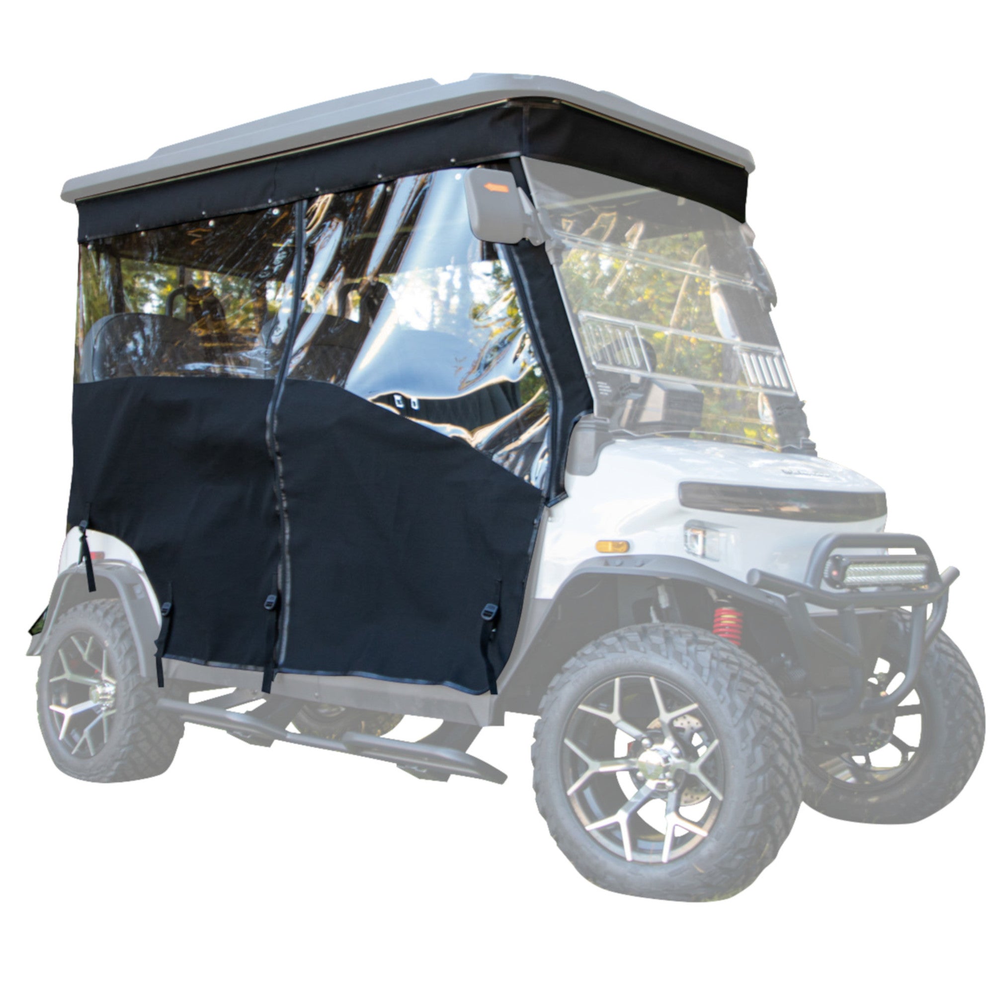 RedDot Denago Rover XL 4 Passenger Black 3-Sided Track Style Enclosure & Valance