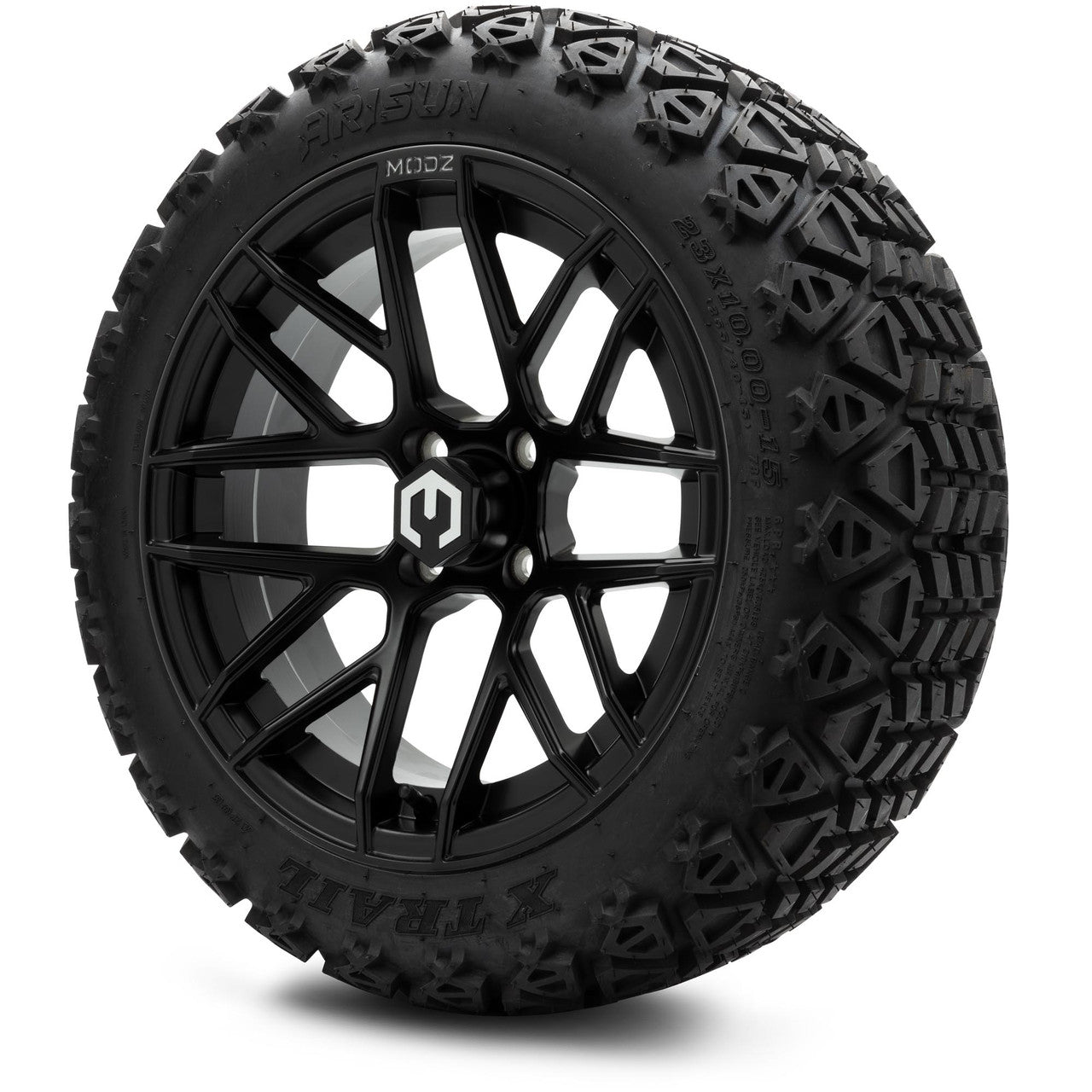 MODZ® 15" Matrix Matte Black Wheels & Off-Road Tires Combo