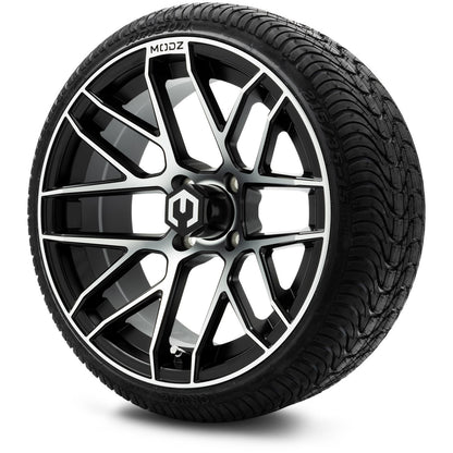 MODZ® 15" Matrix Machined Black Wheels & Street Tires Combo