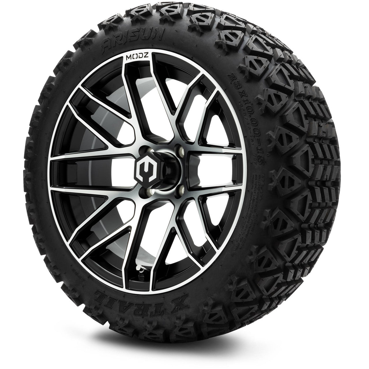 MODZ® 15" Matrix Machined Black Wheels & Off-Road Tires Combo