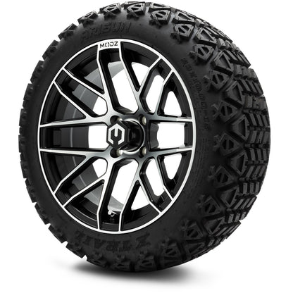 MODZ® 15" Matrix Machined Black Wheels & Off-Road Tires Combo