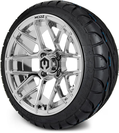 MODZ® 14" Matrix Chrome Wheels & Street Tires Combo