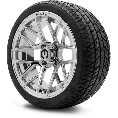MODZ® 14" Matrix Chrome Wheels & Street Tires Combo