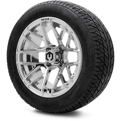 MODZ® 14" Matrix Chrome Wheels & Street Tires Combo