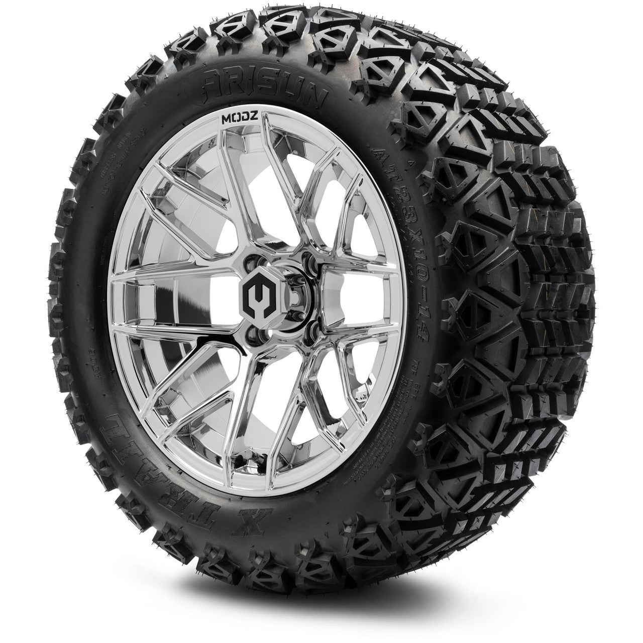 MODZ® 14" Matrix Chrome Wheels & Off-Road Tires Combo