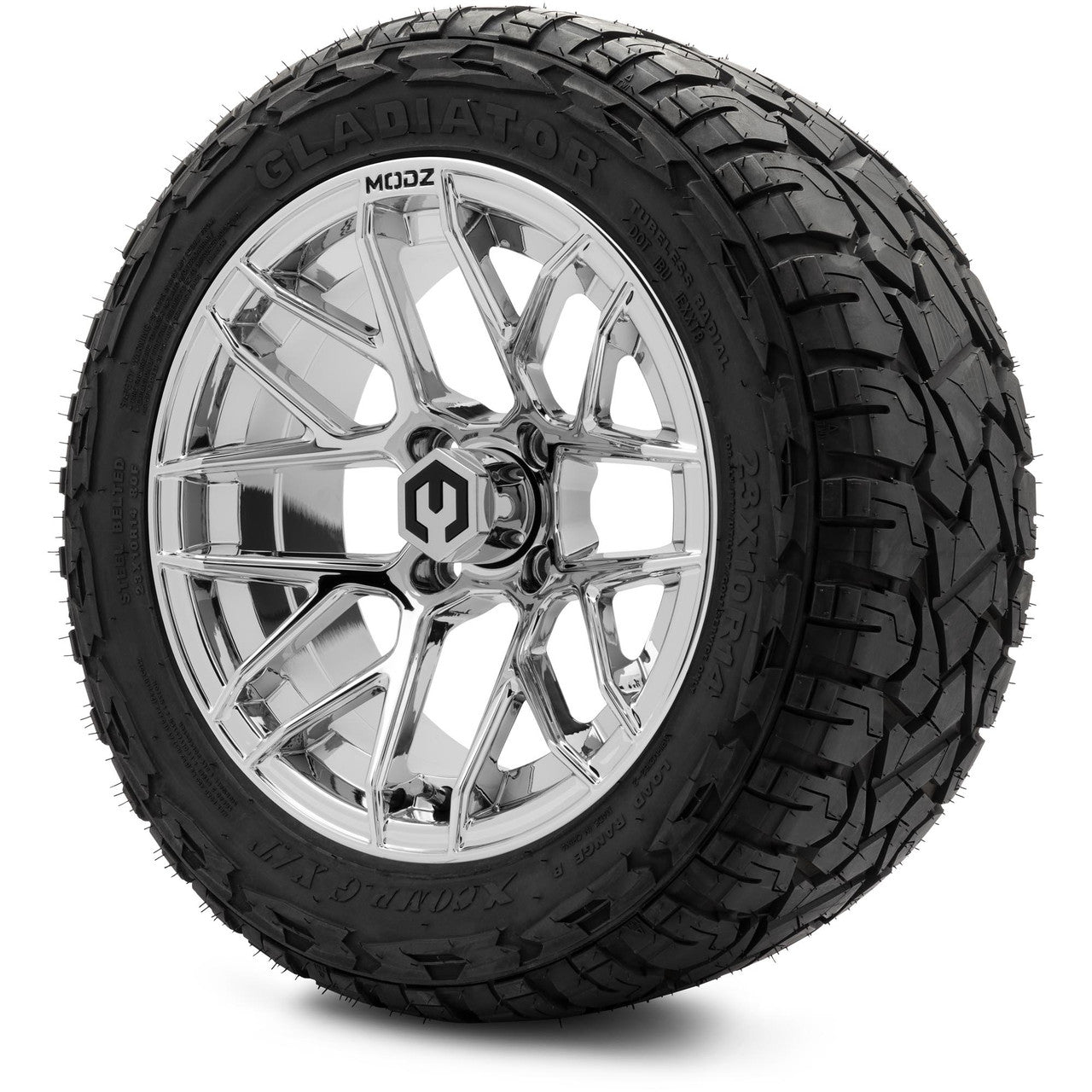 MODZ® 14" Matrix Chrome Wheels & Off-Road Tires Combo