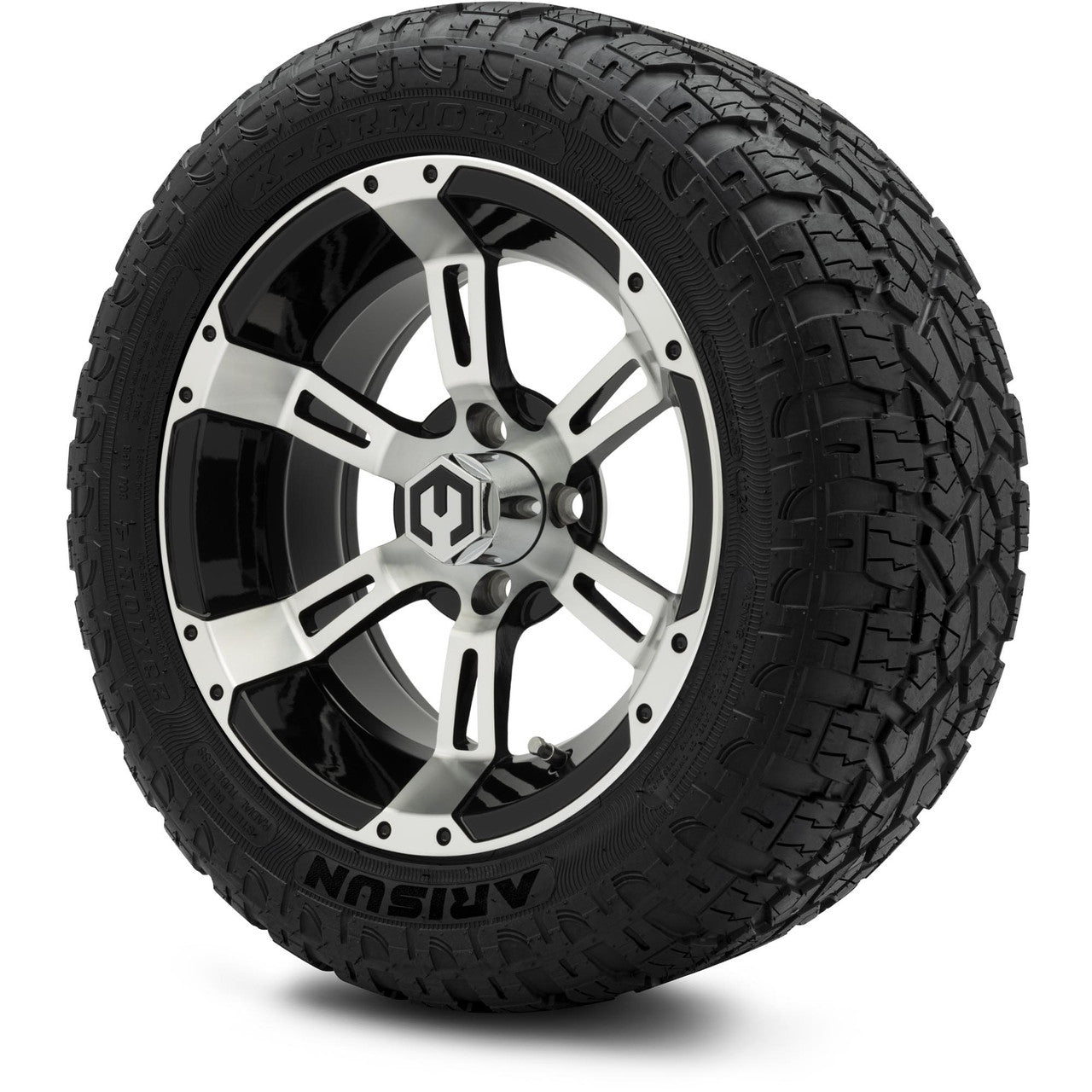 MODZ® 14" Ambush Machined Black Wheels & Off-Road Tires Combo