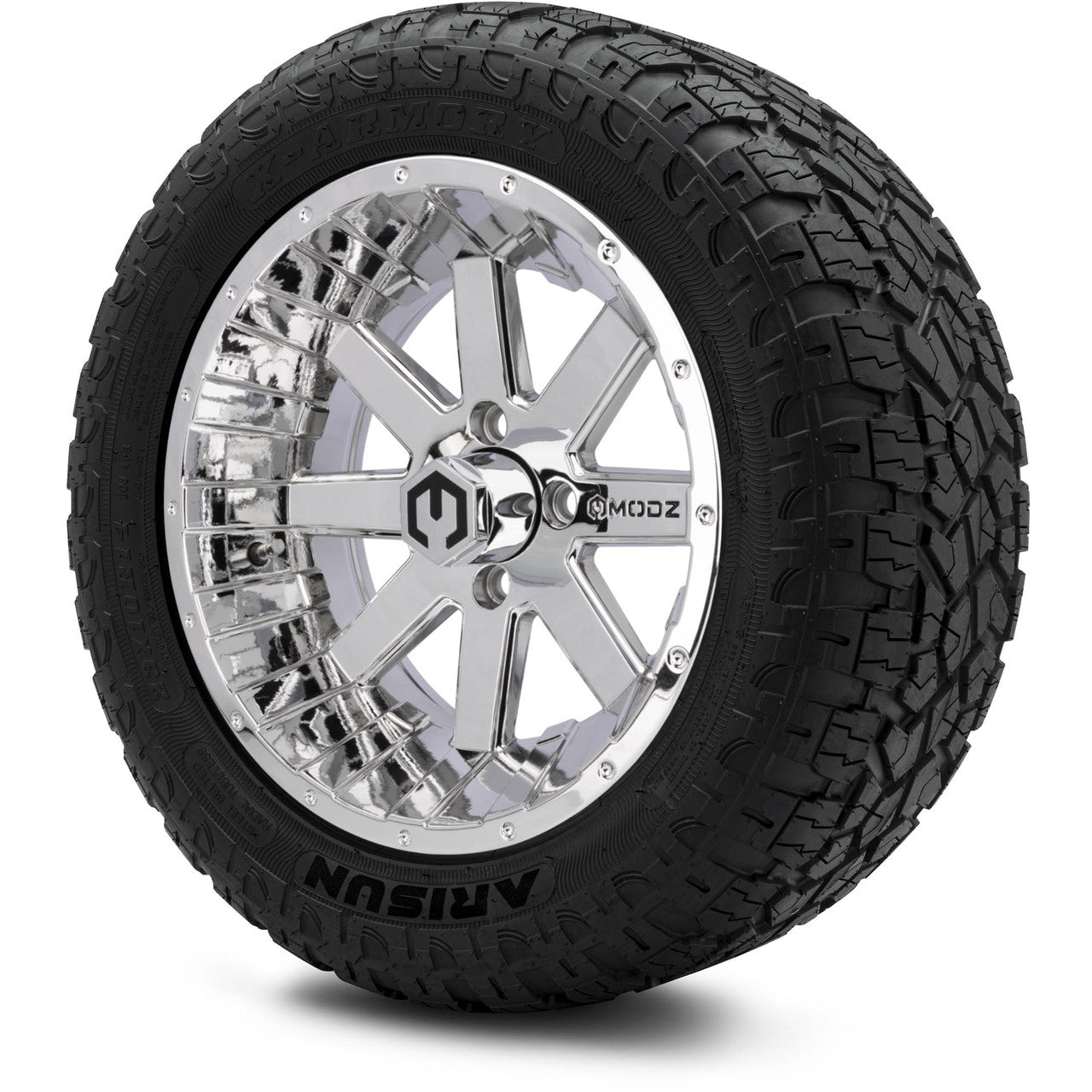 MODZ® 14" Assault Chrome Wheels & Off-Road Tires Combo