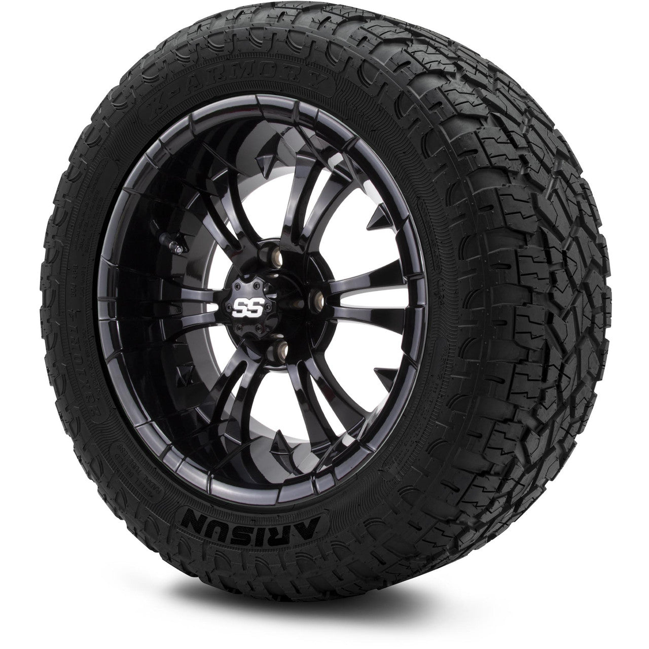 MODZ® 14" Vampire Glossy Black Wheels & Off-Road Tires Combo