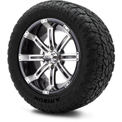 MODZ® 14" Tempest Machined Black Wheels & Off-Road Tires Combo