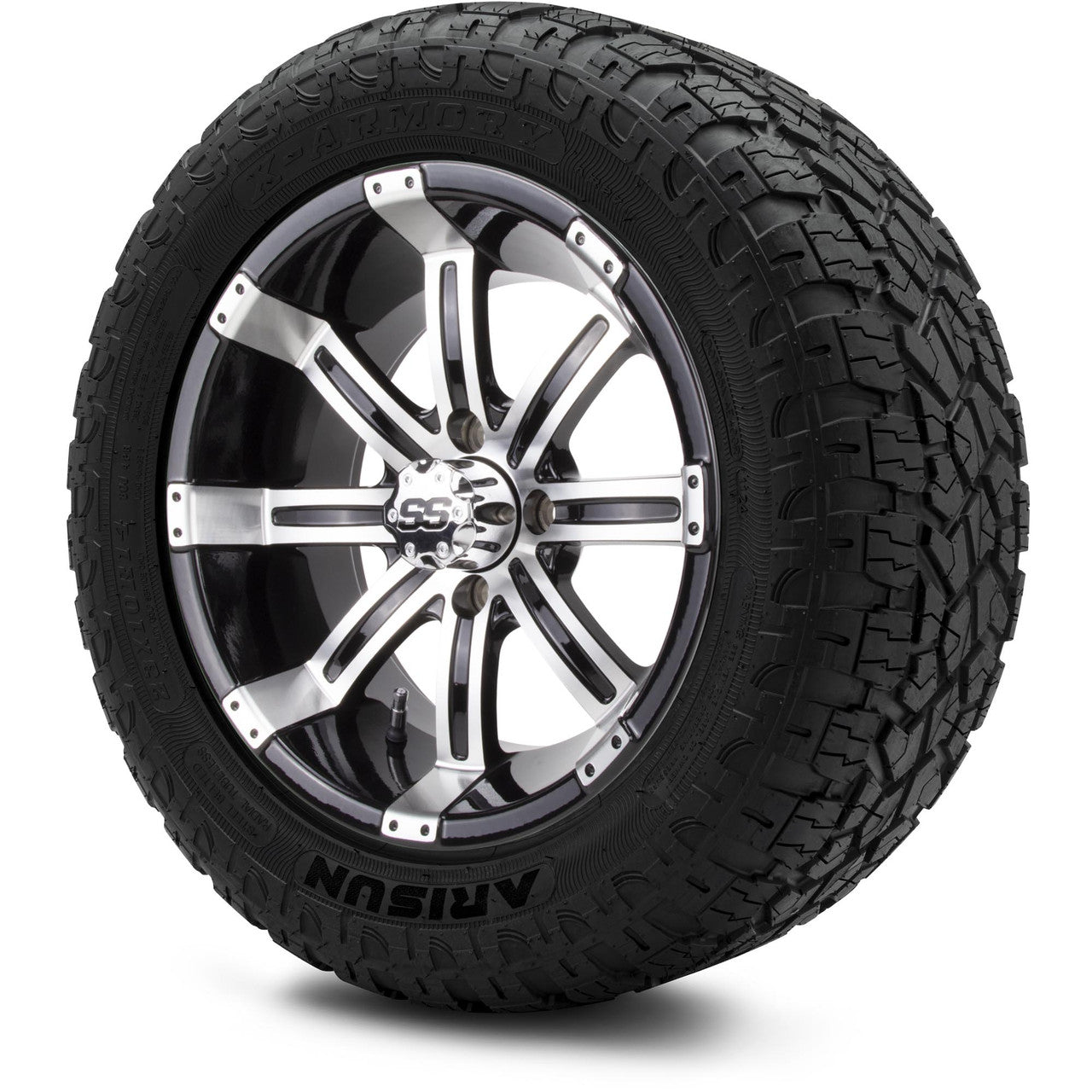 MODZ® 14" Tempest Machined Black Wheels & Off-Road Tires Combo