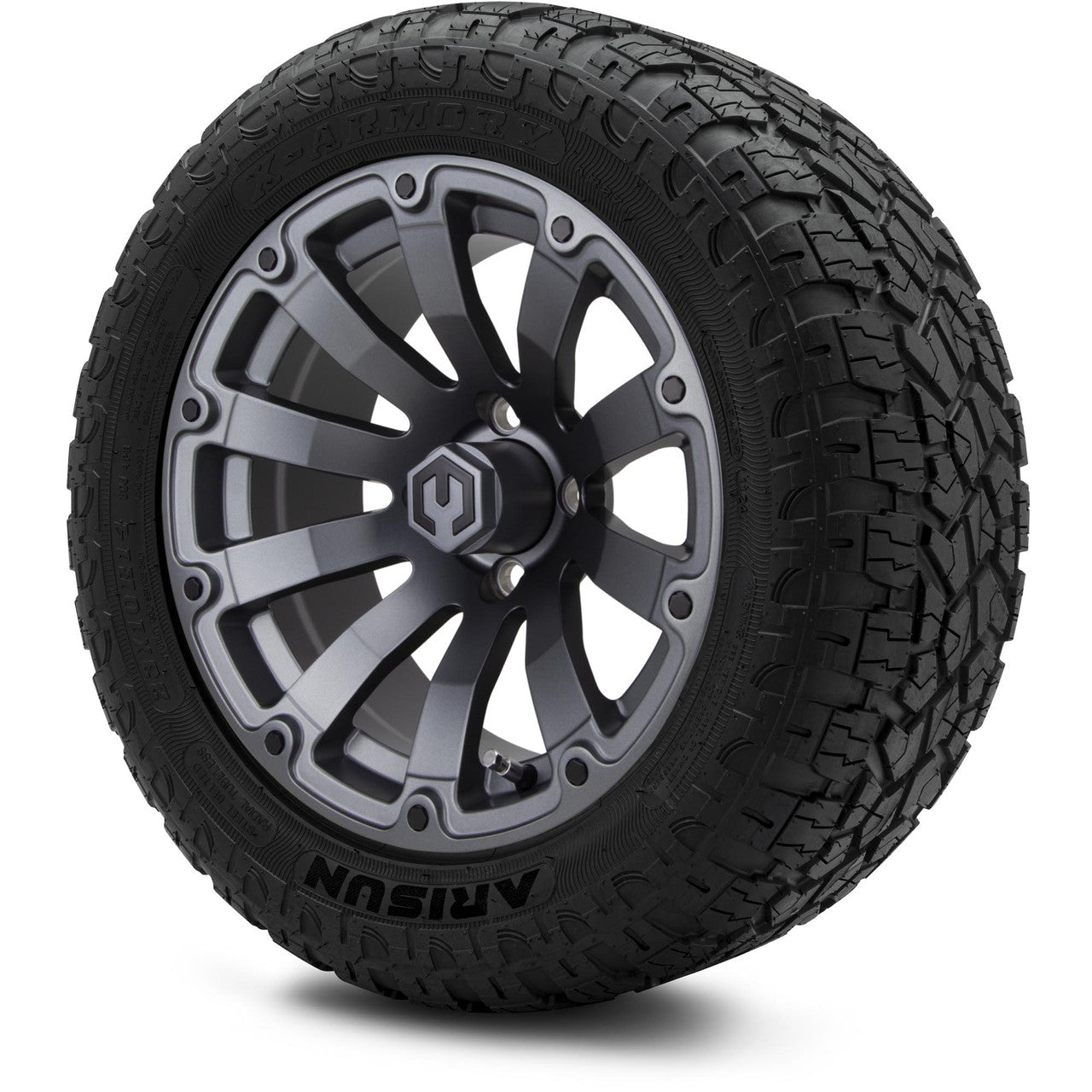 MODZ® 14" Bomber Matte Gunmetal Wheels & Off-Road Tires Combo