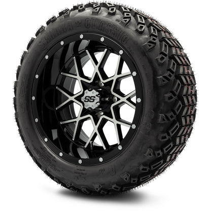 MODZ® 14" Vortex Machined Black Wheels & Off-Road Tires Combo