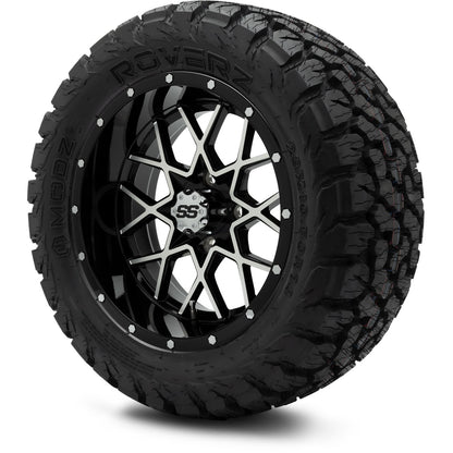 MODZ® 14" Vortex Machined Black Wheels & Off-Road Tires Combo