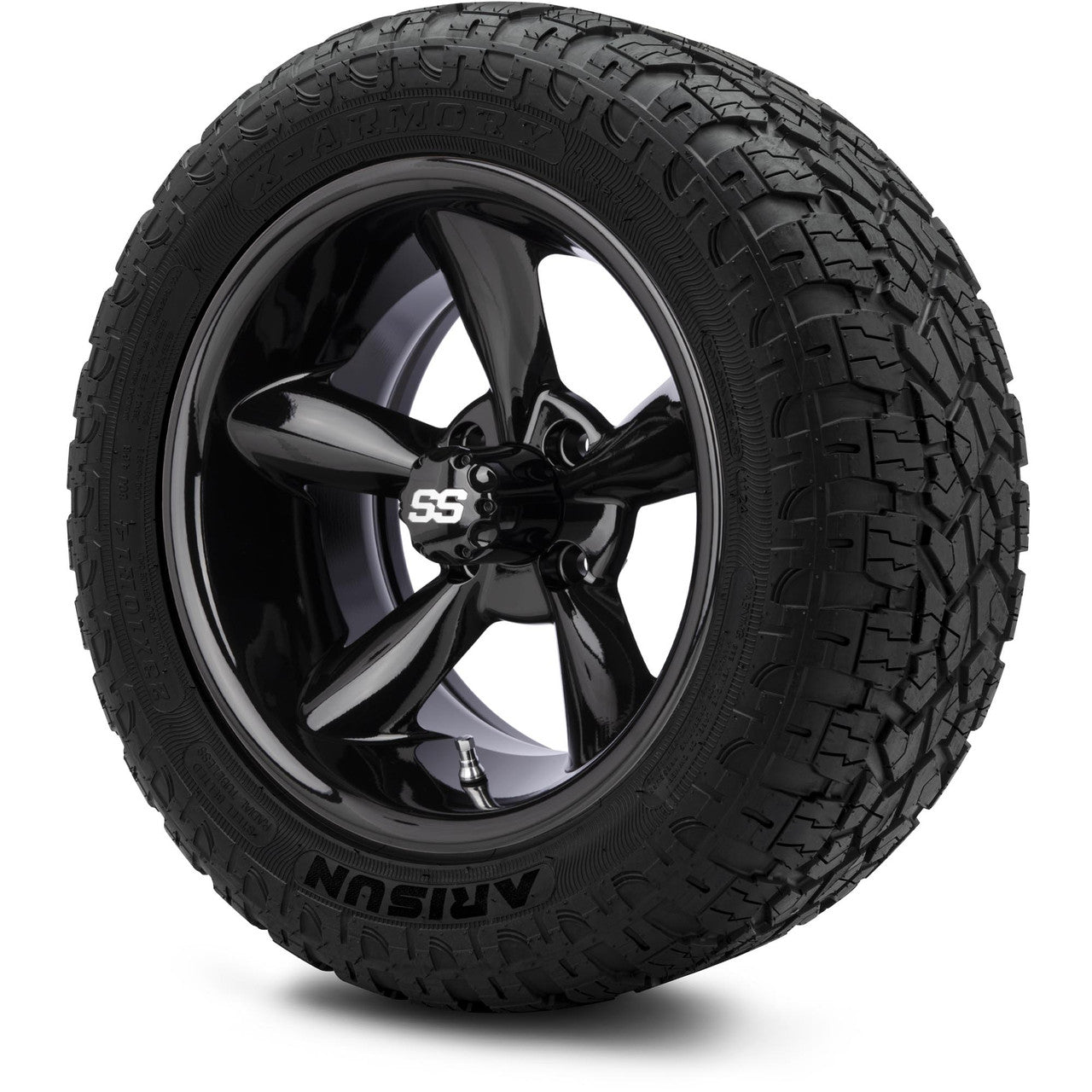 MODZ® 14" Godfather Glossy Black Wheels & Off-Road Tires Combo