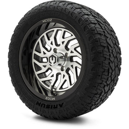 MODZ® 14" Carnage Machined Black Wheels & Off-Road Tires Combo