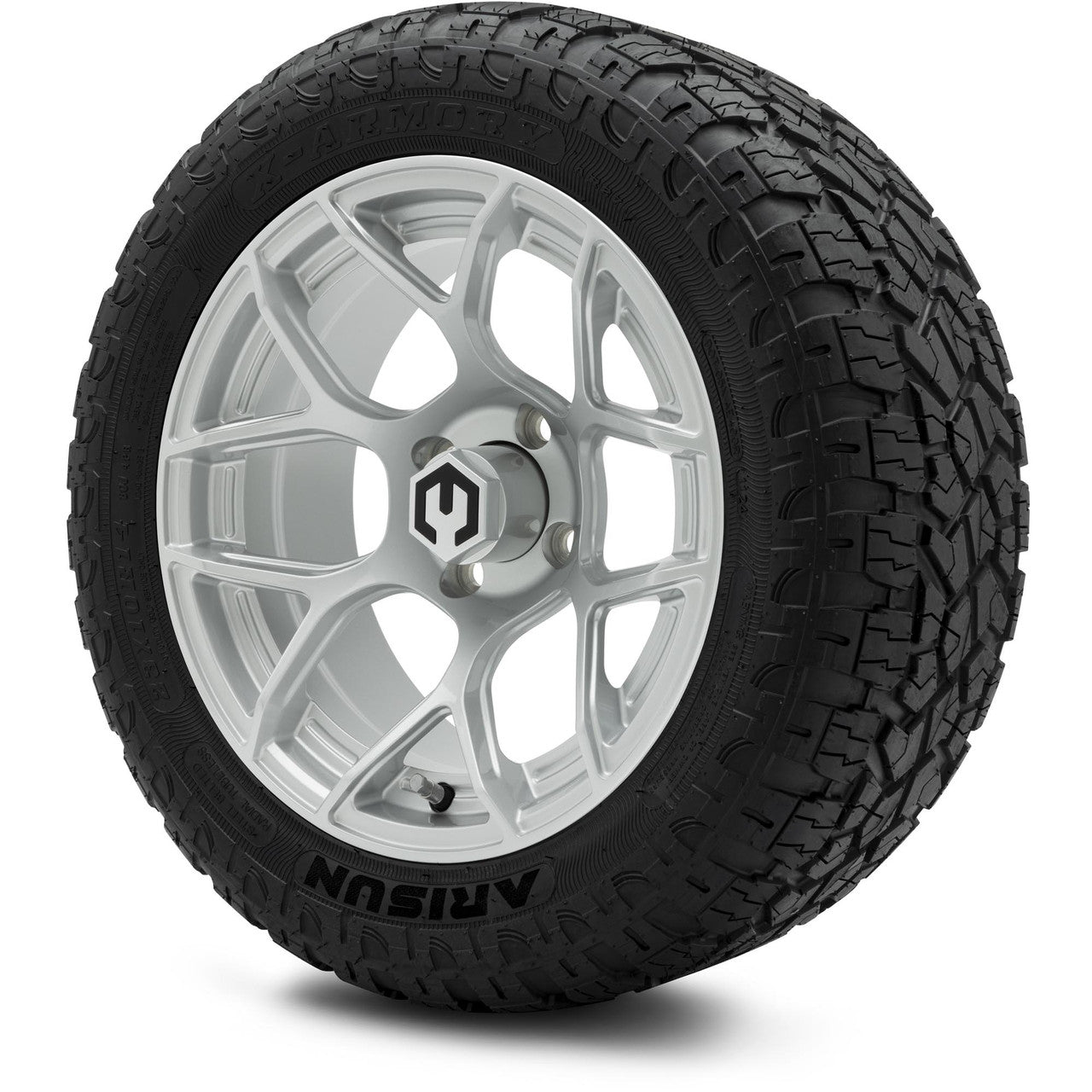 MODZ® 14" Renegade Silver Wheels & Off-Road Tires Combo