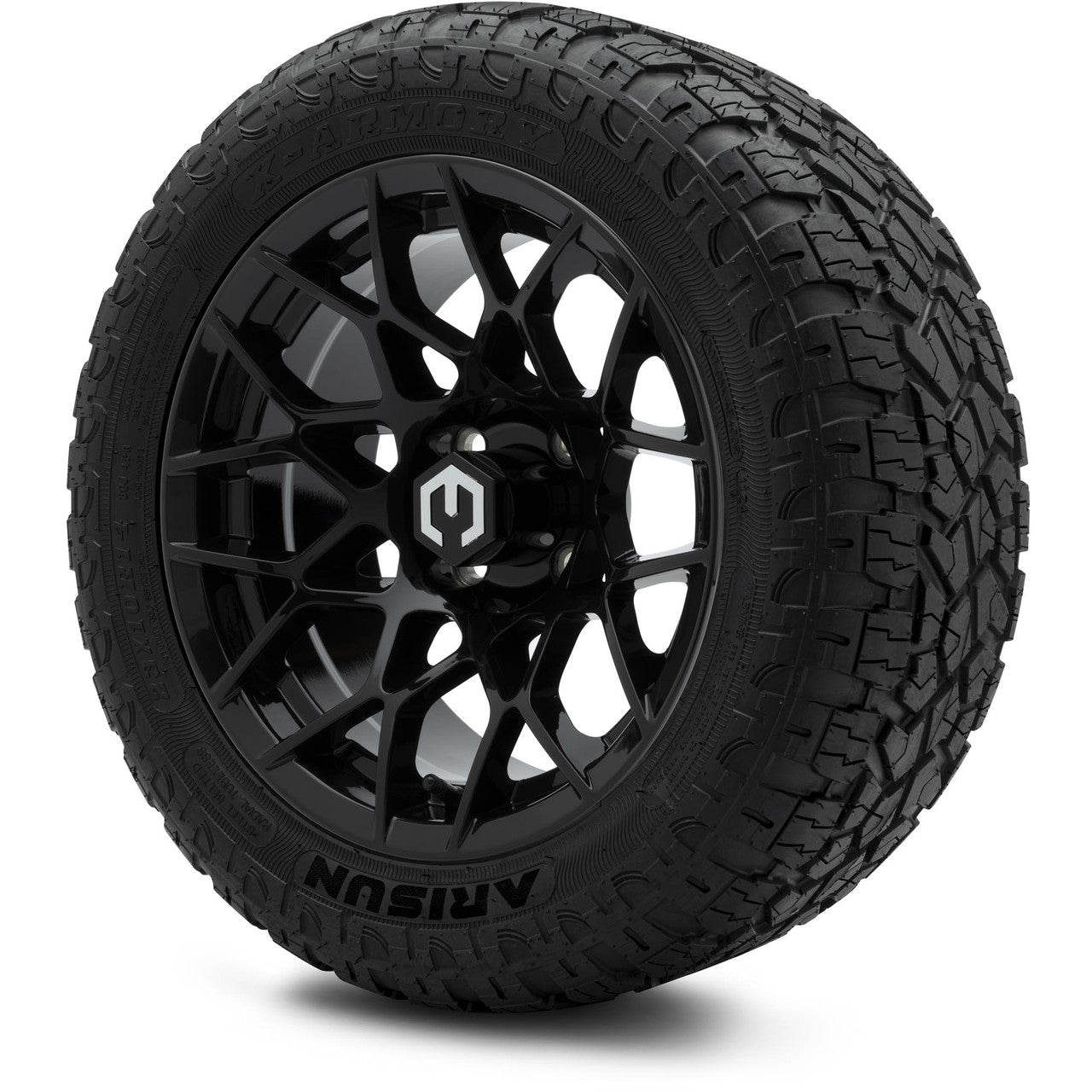 MODZ® 14" Blitz Glossy Black Wheels & Off-Road Tires Combo