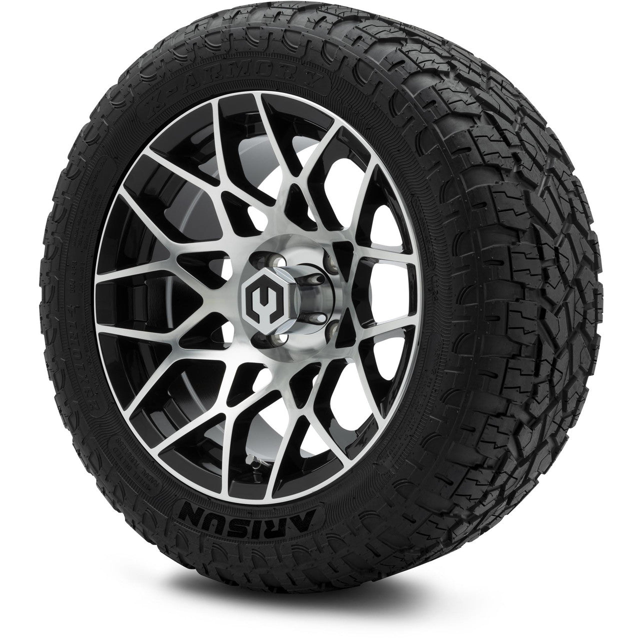 MODZ® 14" Blitz Machined Black Wheels & Off-Road Tires Combo