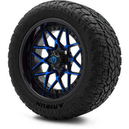 MODZ® 14" Formula Blue and Black Wheels & Off-Road Tires Combo