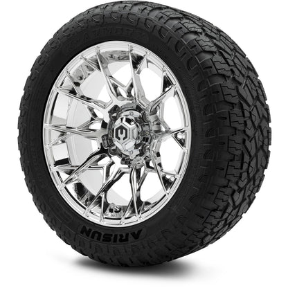 MODZ® 14" Chaos Chrome Wheels & Off-Road Tires Combo