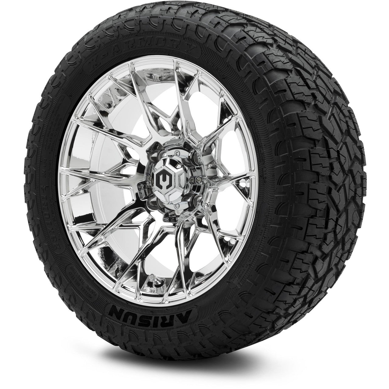 MODZ® 14" Chaos Chrome Wheels & Off-Road Tires Combo