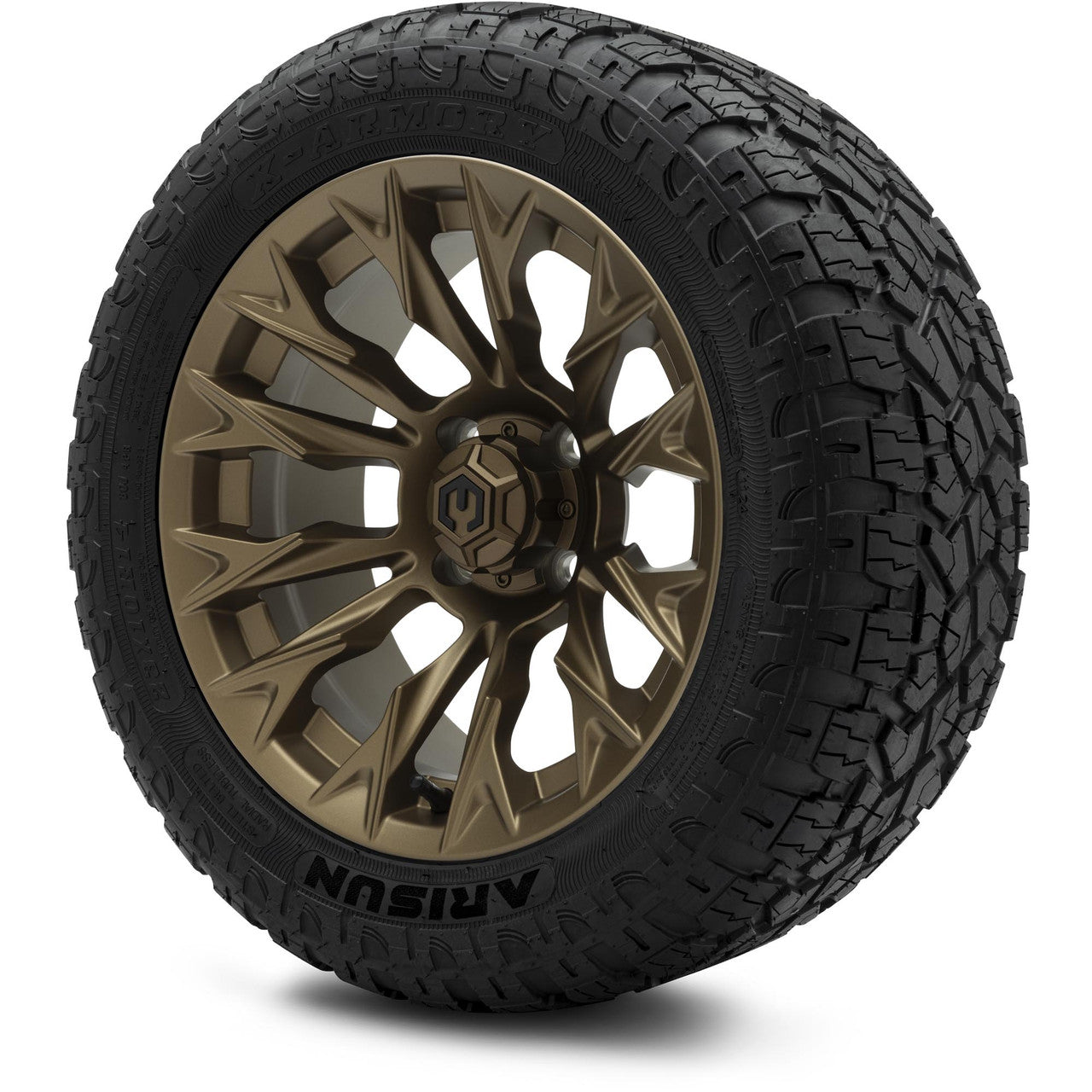 MODZ® 14" Falcon Matte Bronze Wheels & Off-Road Tires Combo