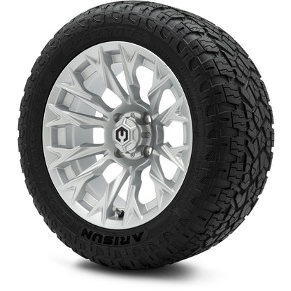 MODZ® 14" Falcon Silver Wheels & Off-Road Tires Combo